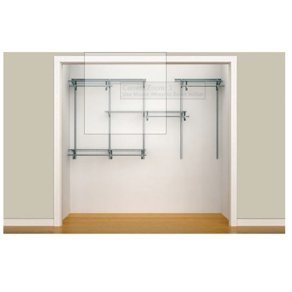 Organizer Kit, Closetmaid, Steel, Satin Chrome, Vinyl-Coated - 2