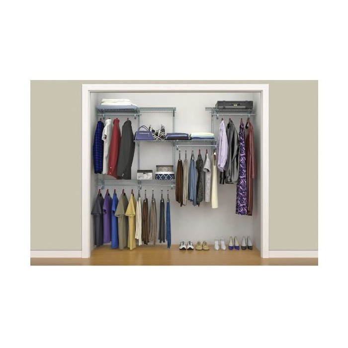 Organizer Kit, Closetmaid, Steel, Satin Chrome, Vinyl-Coated - 3