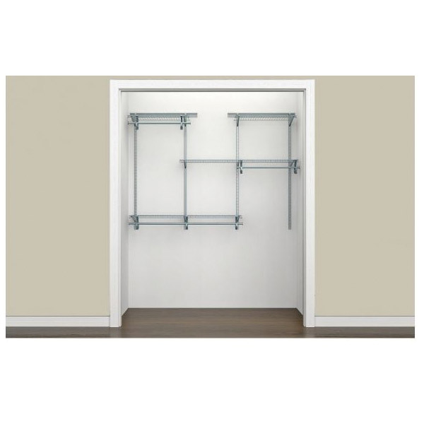 Organizer Kit, Closetmaid, Steel, Satin Chrome, Vinyl-Coated - 2