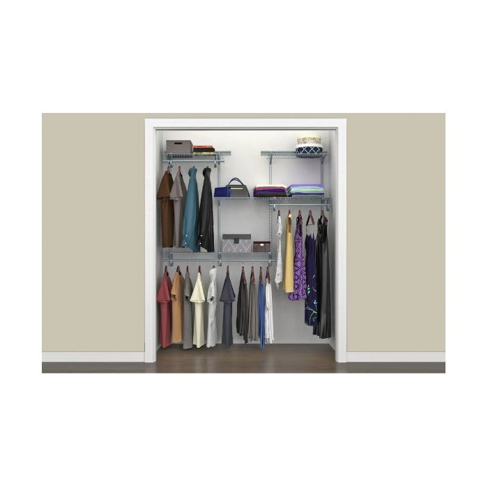 Organizer Kit, Closetmaid, Steel, Satin Chrome, Vinyl-Coated - 3