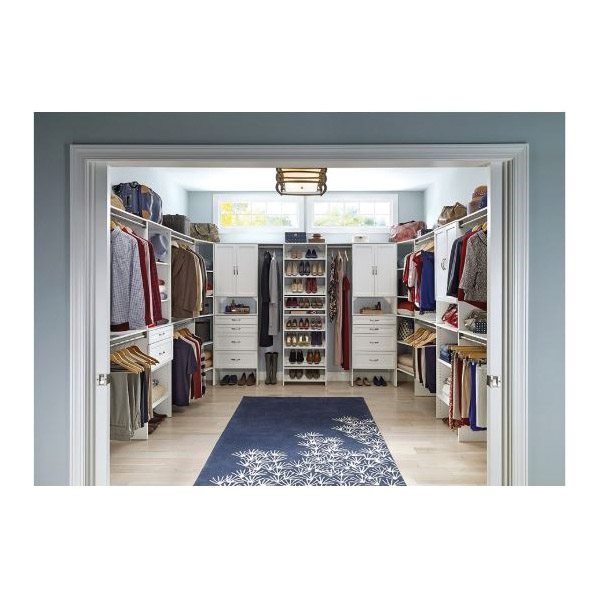 Angled Shoe Shelf, Closetmaid, 23.7 in W, 2.4 in H, Wood, White 2PC - 2