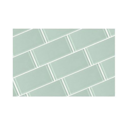 Metro Series Wall Tile, Gbm, 3 in W x 6 in L, Glass, Green - 2