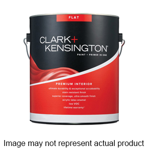 Interior Paint, Clark+Kensington, Eggshell, Ultra White, 1 gal - 1