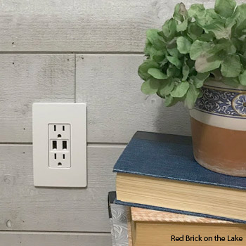Radiant Outlet with USB Charger, Pass & Seymour, 15 A, 125 V, NEMA: NEMA 5-15R, White - 5