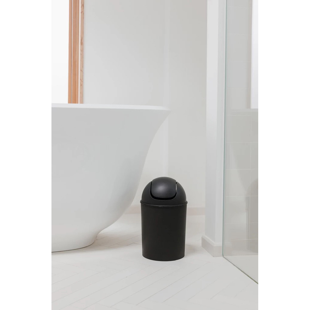 Mini Trash Can, Umbra, 1.25 gal Capacity, Polypropylene, Black - 3