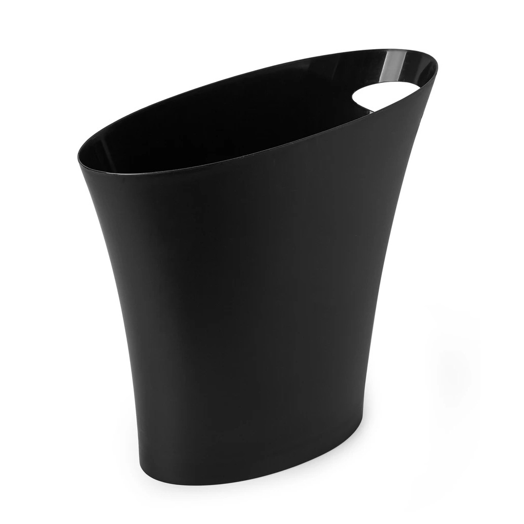 Skinny Trash Can, Umbra, 2 gal Capacity, Polypropylene, Black - 4