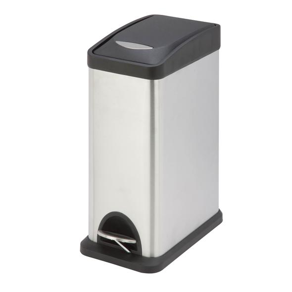 Honey-Can-Do TRS-06309 Step Trash Can, 2.1 gal Capacity, Stainless Steel