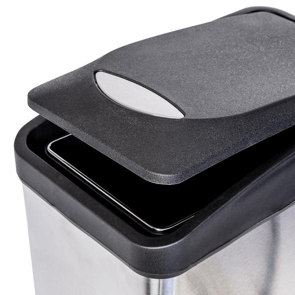 Honey-Can-Do TRS-06309 Step Trash Can, 2.1 gal Capacity, Stainless Steel