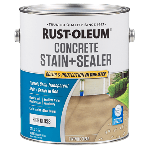 Rust-Oleum 310427 Concrete Stain and Sealer, High-Gloss, Liquid, 1 gal - 1