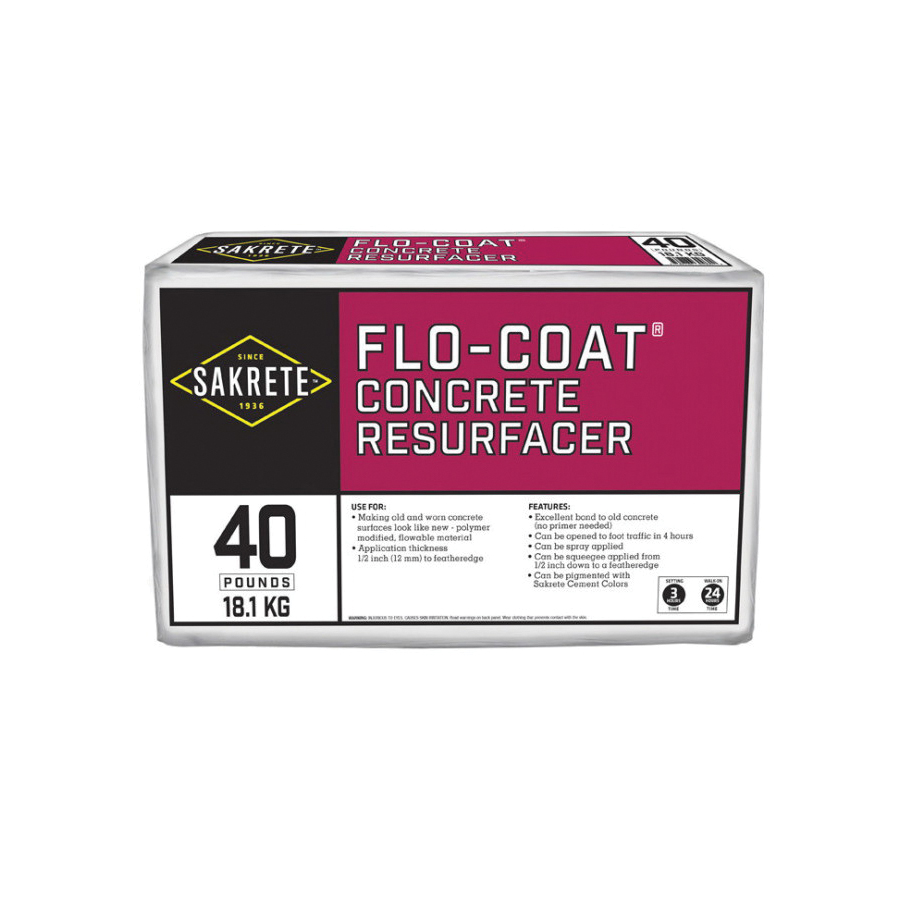 Sakrete 65450019 Resurfacer, Solid, 40 lb
