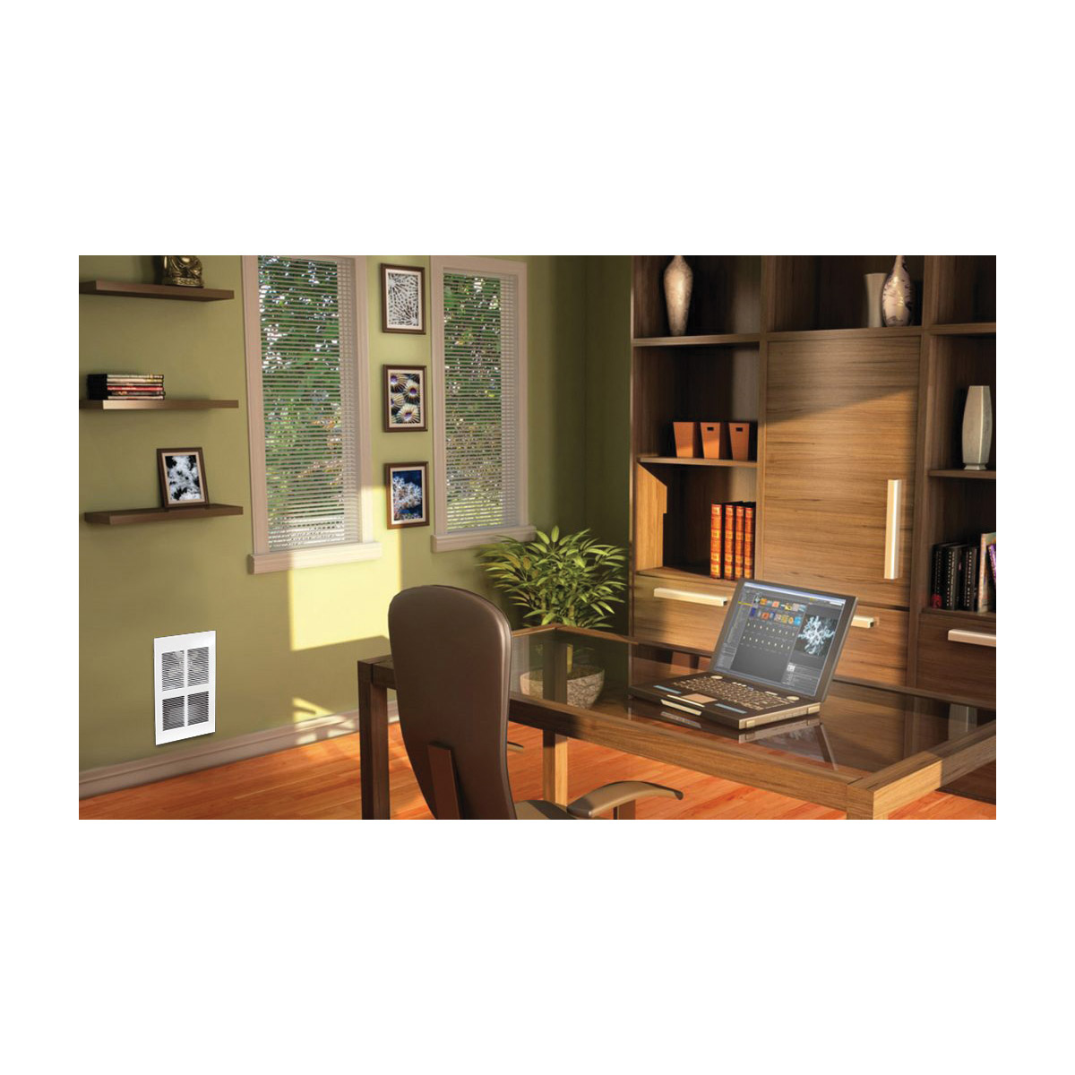 Efw-Mw Series Wall Heater, King, 8.3/12.5/16.6 A, 208/240 V, 2000/3000/4000 W, 13,648 Btu, White Dove - 3