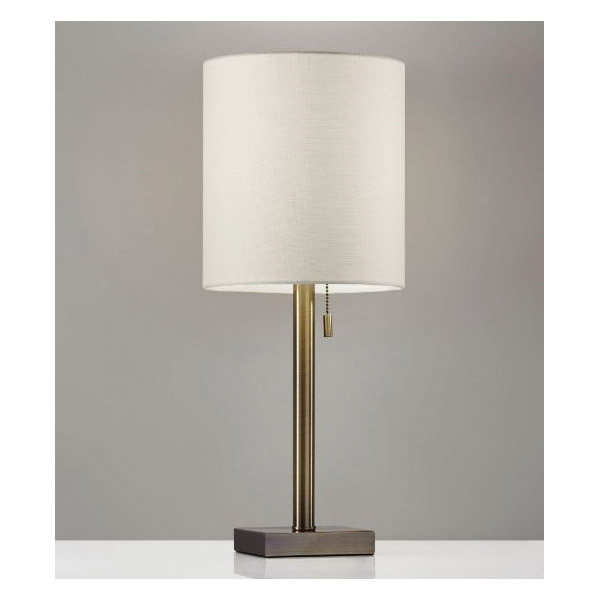 Liam Table Lamp, Adesso, 21 in H, Light, Antique Brass - 2