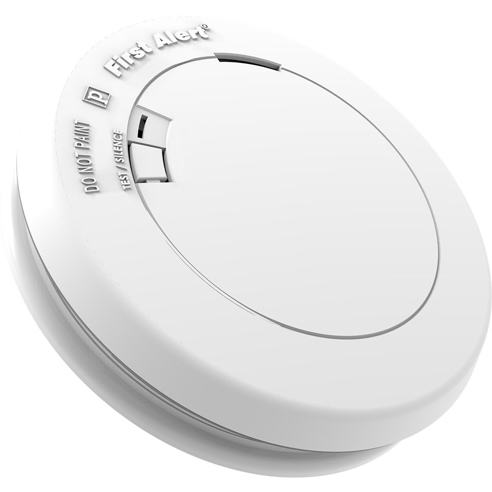 First Alert 1039772 Smoke and Fire Alarm, 9 V, Photoelectric Sensor, 10 ft Detection, 85 dB, Alarm: Audible, White