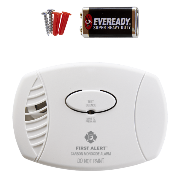 First Alert 1039741 Carbon Monoxide Alarm, 85 dB, Alarm: Audible, Electrochemical Sensor