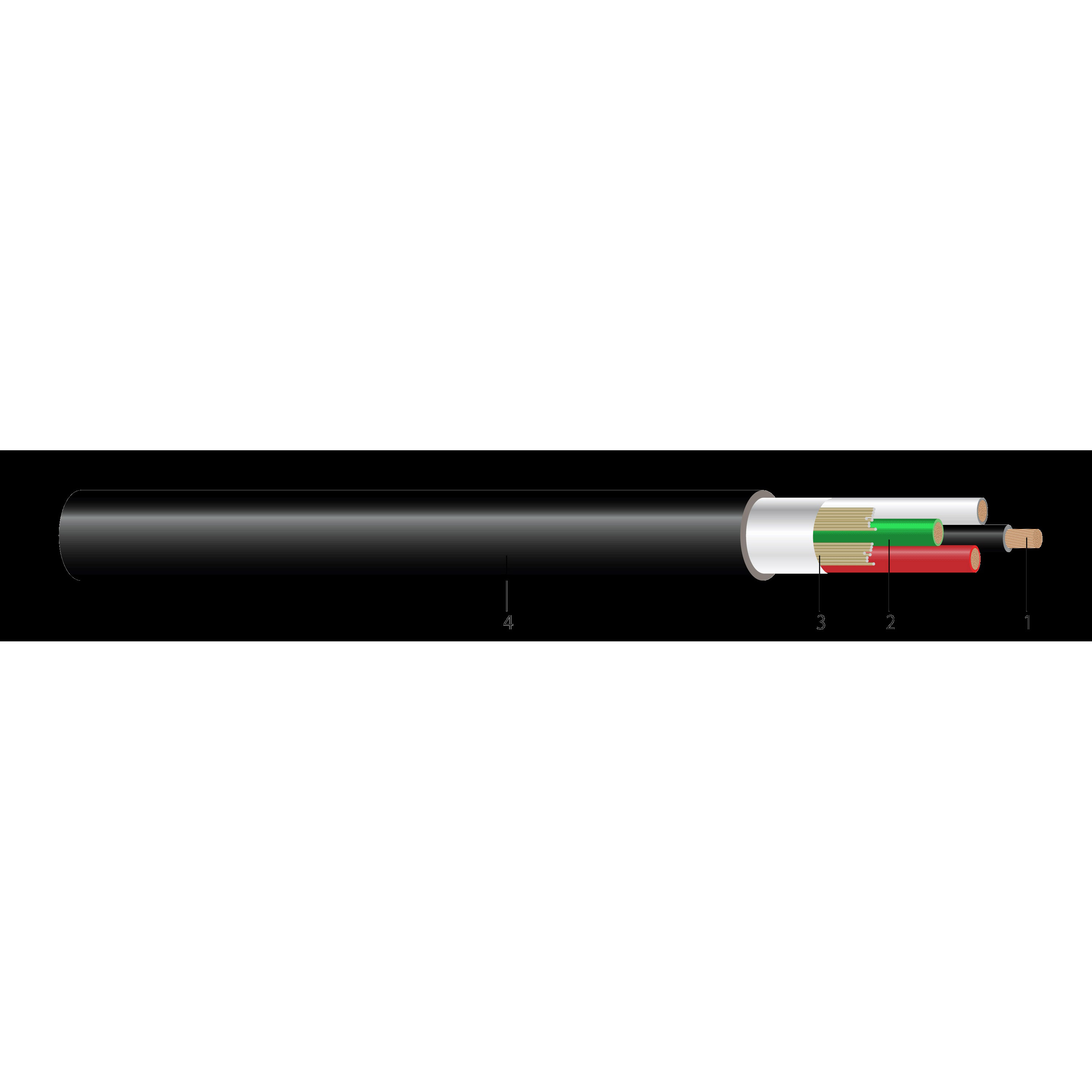 Southwire ROYAL 55808701 Flexible Cord, 12 AWG Wire, 3-Conductor, 250 ft L, Copper Conductor, EPDM Rubber Insulation - 1