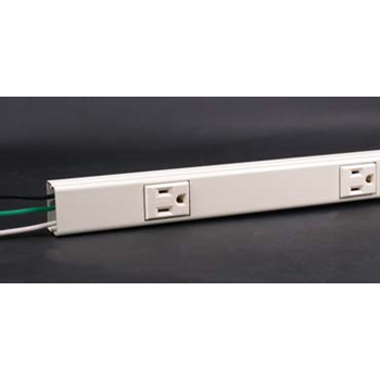 Multi-Outlet Strip, Wiremold, 5 ft L Cable, 15 A, 125 V, Ivory - 1