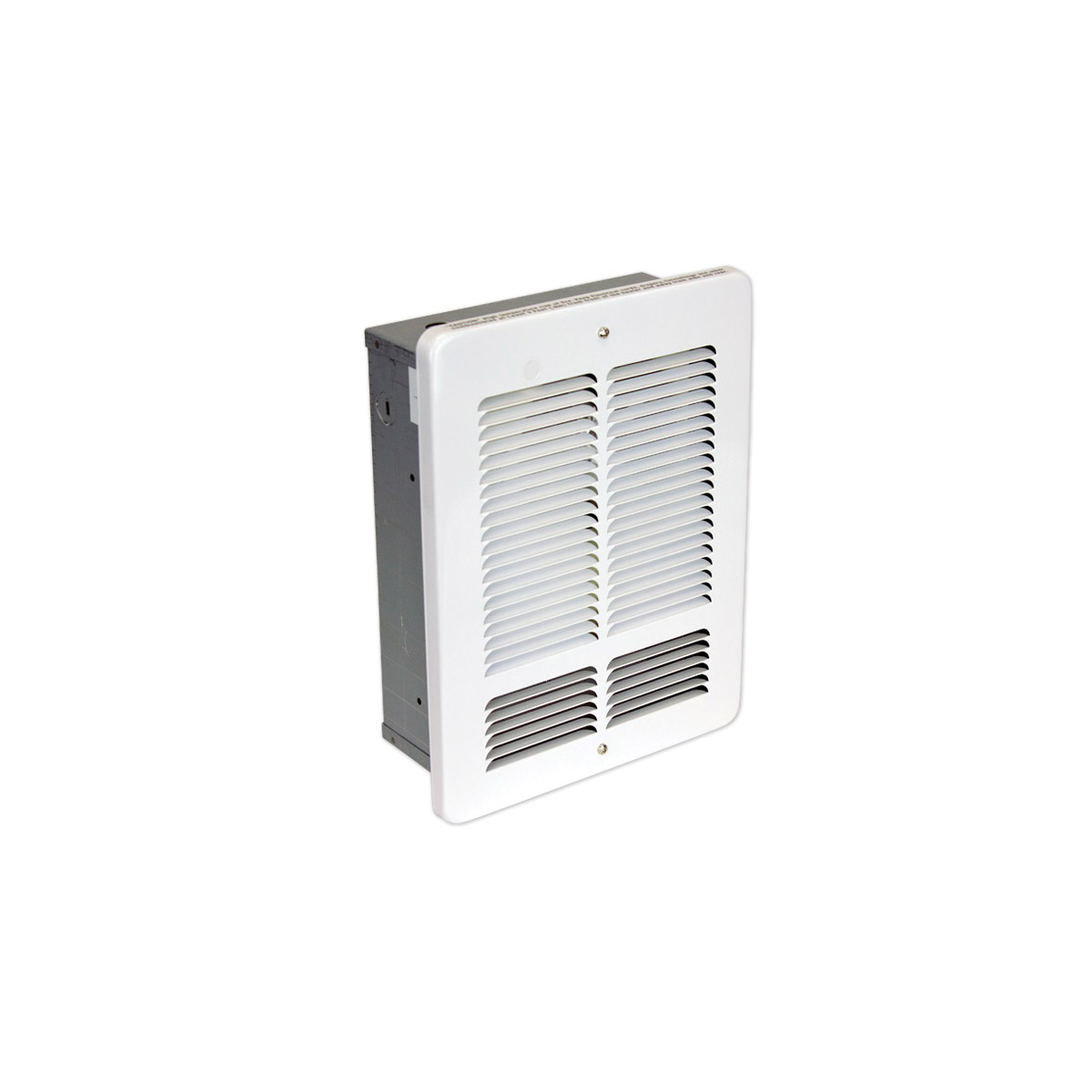 King W Series W1215-W Wall Heater, 6.3/12.5 A, 120 V, 750/1500 W, 5118 Btu/hr BTU, 400 sq-ft Heating Area, White - 1