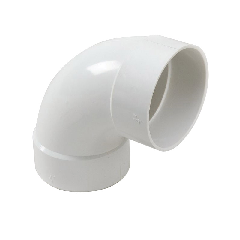 NDS 31P0 Sewer and Drain Pipe Elbow, 3 in, Hub, 90 deg Angle, PVC, White, SCH 35, SCH 26 Schedule