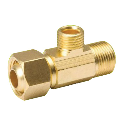 B & K ProLine EZ CONNECT Series 993-018RP Extender Tee Pipe Adapter, 1/2 x 3/8 in, Compression x Threaded, Brass - 1