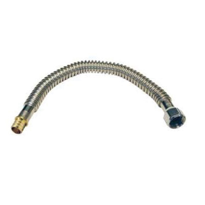 Valves APXCSST1834 Corrugated Connector, 3/4 x 3/4 in, PEX Barb x FHT, Stainless Steel, Metallic, 18 in L