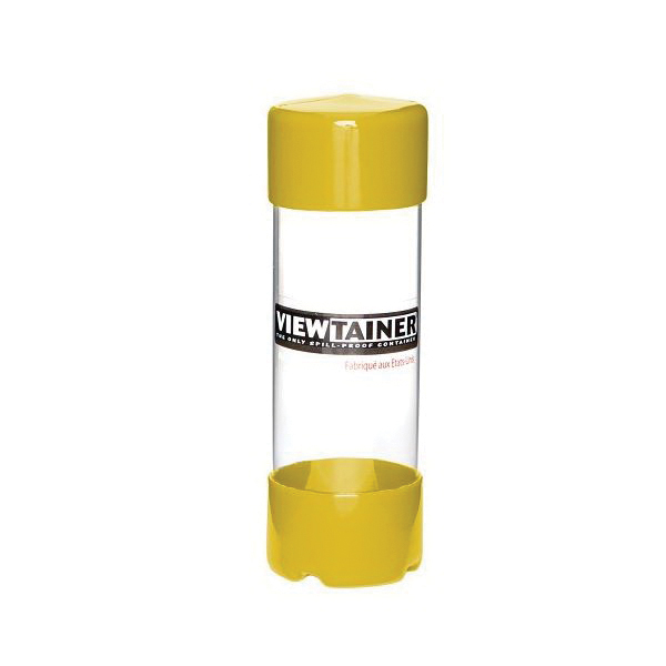 Viewtainer Standard Series CC26-10 Slit Top Container, Plastic, Yellow, 2 in W, 6 in H - 1