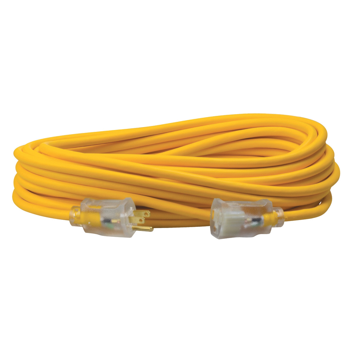 CCI 1489SW0002 Outdoor Extension Cord, 14 AWG Cable, 100 ft L, 15 A, 125 VAC, Yellow