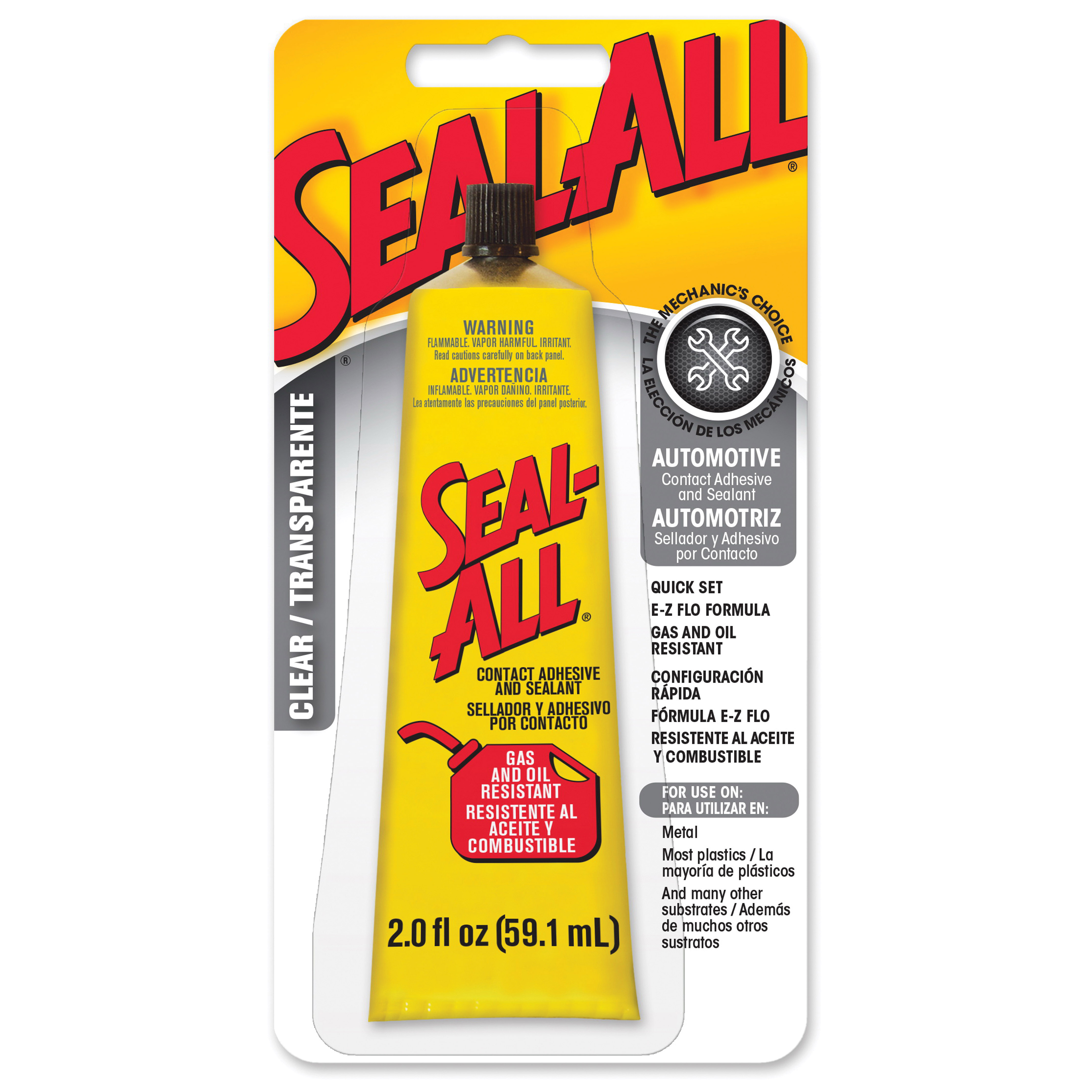 380112 Seal-All Adhesive, Clear, 2 oz Tube