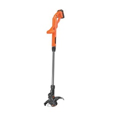 Black+Decker LST201 String Trimmer and Edger, Battery Included, 1.5 Ah, 20 V, Lithium-Ion, 0.065 in Dia Line
