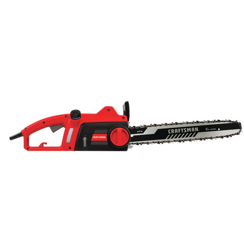 Electric Chainsaw, Craftsman, 12 A, 16 in L Bar/Chain - 4