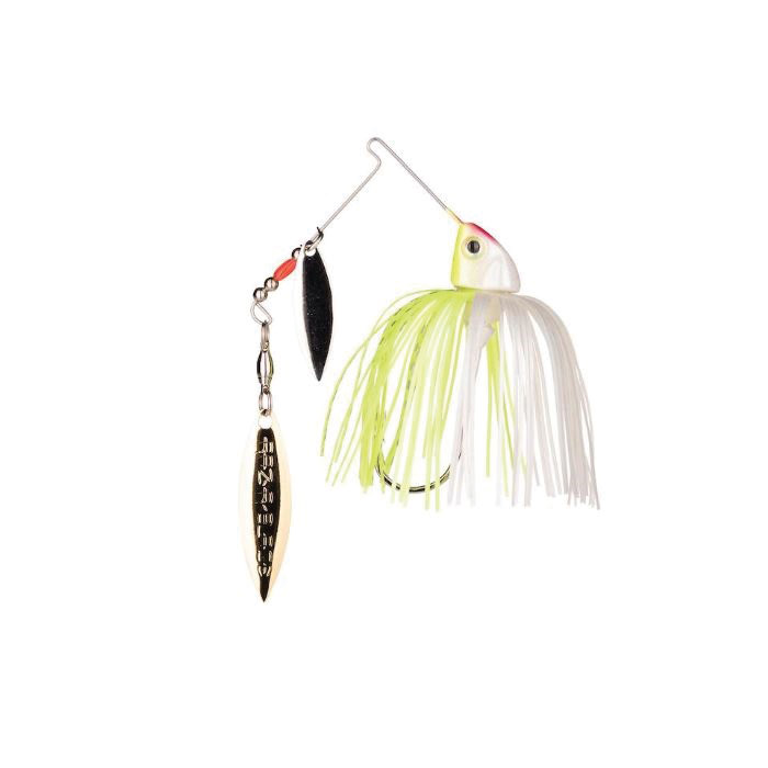 Strike King THE BABY BURNER SPINNER Series BURN14-203SG Wire Bait, Chartreuse/White Bait