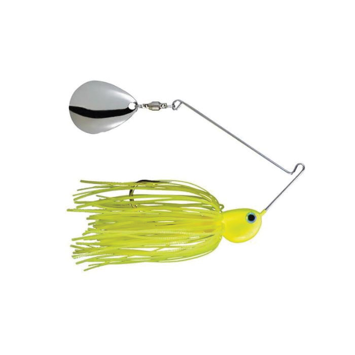 Strike King POTBELLY SPINNER Series PB38C-1 Wire Bait, Nickel/Rubber, Chartreuse Bait, 0.375 oz Weight