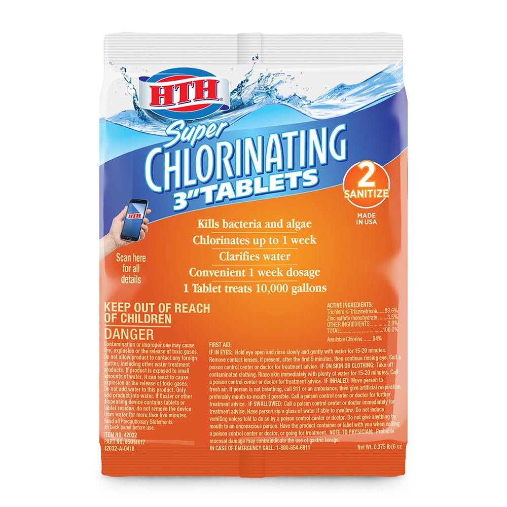 6~ HTH SUPER 4-in-1 Chlorinating Chemicals 3" TABLETS Feeders Floaters 42008 NEW 