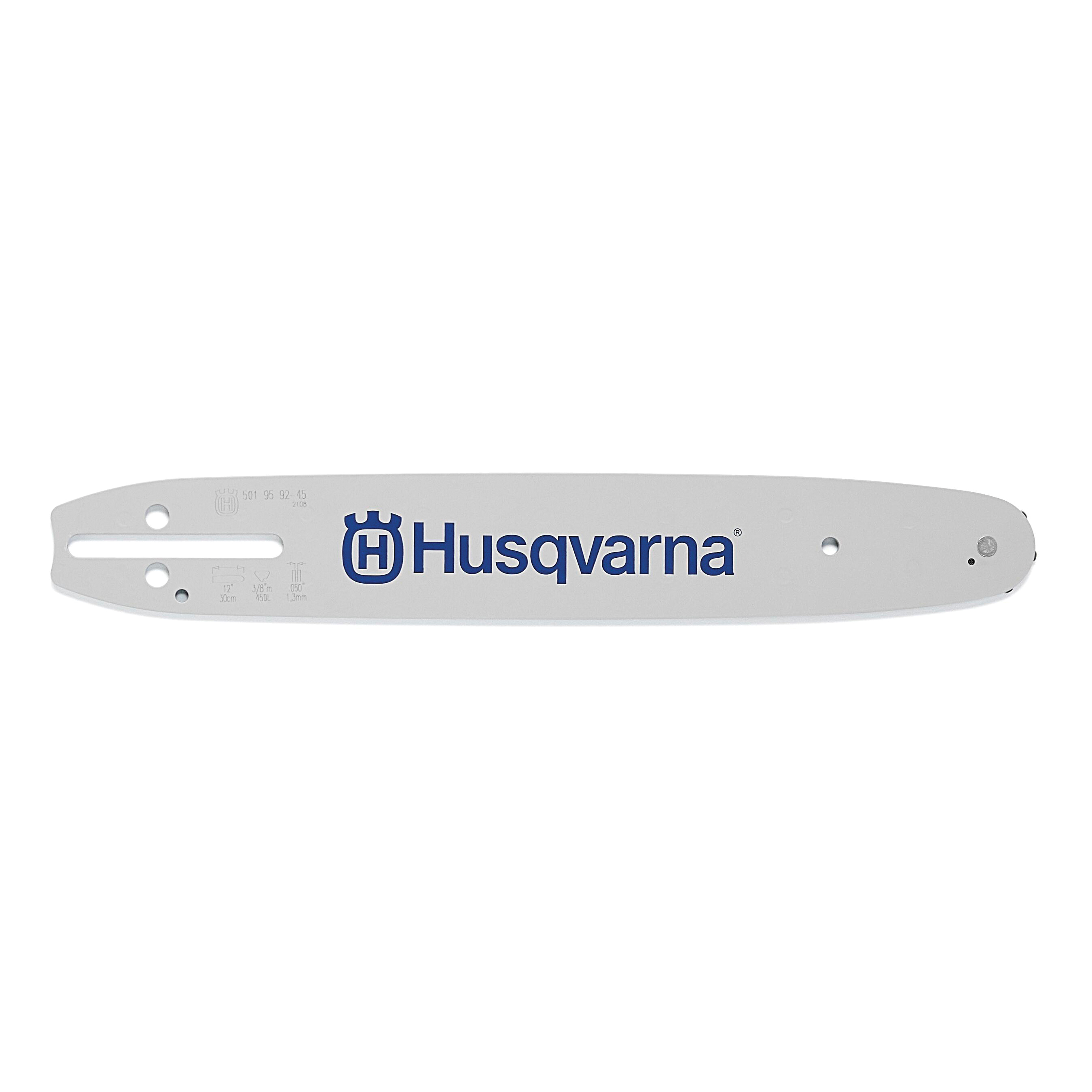 Husqvarna 531300447 Chainsaw Bar, 12 in L Bar, 0.05 in, 3/8 in TPI/Pitch, 45 -Drive Link