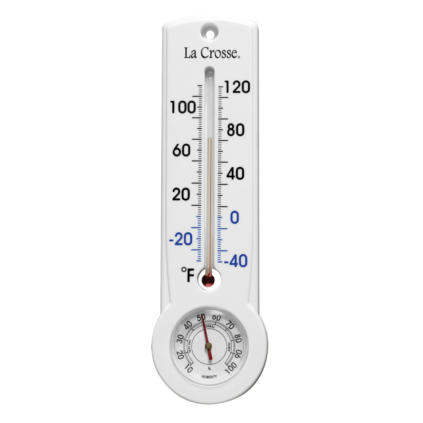 204-109 Thermometer, Analog, -40 to 120 deg F, Plastic Casing