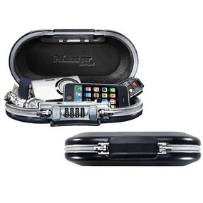 Master Lock 5900D Portable Safe Locker, 2-1/4 in H x 9-17/32 in W x 4-59/64 in D Exterior, Plastic, Black/Gray - 1