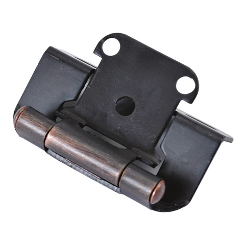 Hickory Hardware Semi-Concealed Series P2710F-VB Cabinet Hinge, 1/2 in Overlay, Self-Closing Close, Vintage Bronze