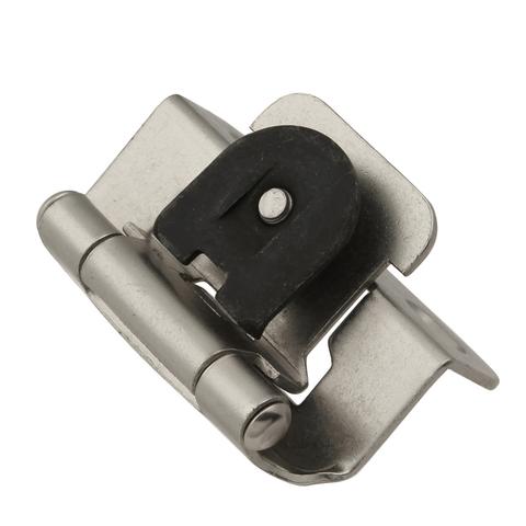 Hickory Hardware Single Demountable Series P5313-SN Cabinet Hinge, 1/2 in Overlay, Self-Closing Close, Nickel/Satin