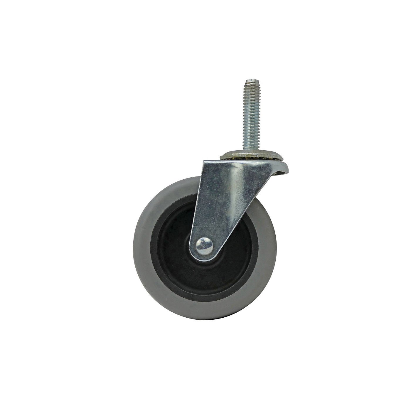 Stem Caster, Shepherd Hardware, 3 in Dia Wheel, Thermoplastic Rubber Wheel, Black/Gray, 110 lb - 2