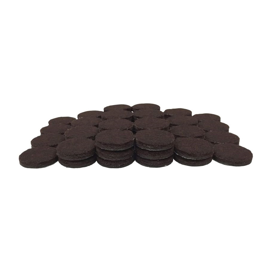 Furniture Pad, Shepherd Hardware, Felt, Brown, 1 in Dia, 5 mm Thick, Round, 48/PK - 3