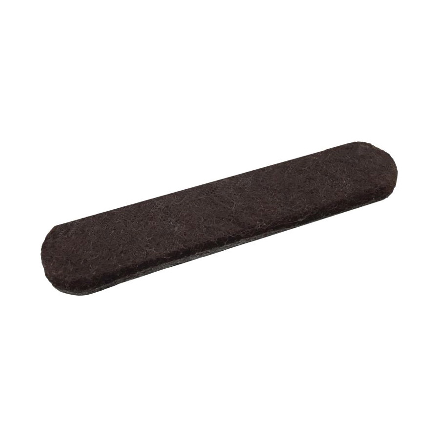 Furniture Strip, Shepherd Hardware, Felt, Brown, 2-5/8 in L, 1/2 in W, 5 mm Thick, Rectangular, 16/PK - 3