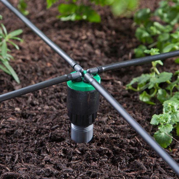 Manifold, Raindrip, 4 Outlet, 1/2 x 1/4 in Connection, FPT x Barb, 20 gph - 2