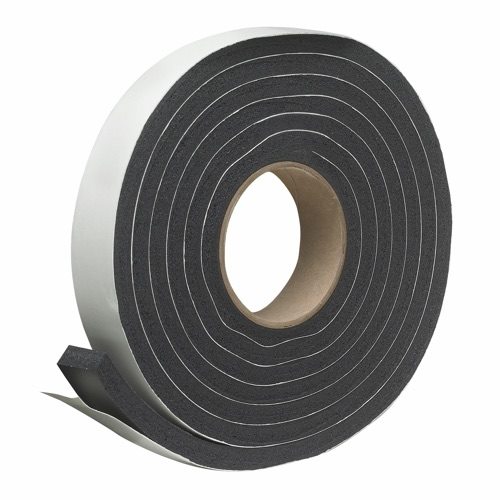Frost King R338WH Foam Tape, 3/8 in W, 10 ft L, 3/16 in Thick, Rubber, White