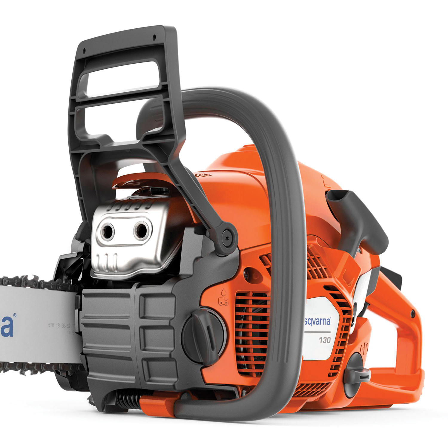 130 Gas Chainsaw, Husqvarna, 38 cc, 2-Cycle, 16 in L Bar/Chain - 2