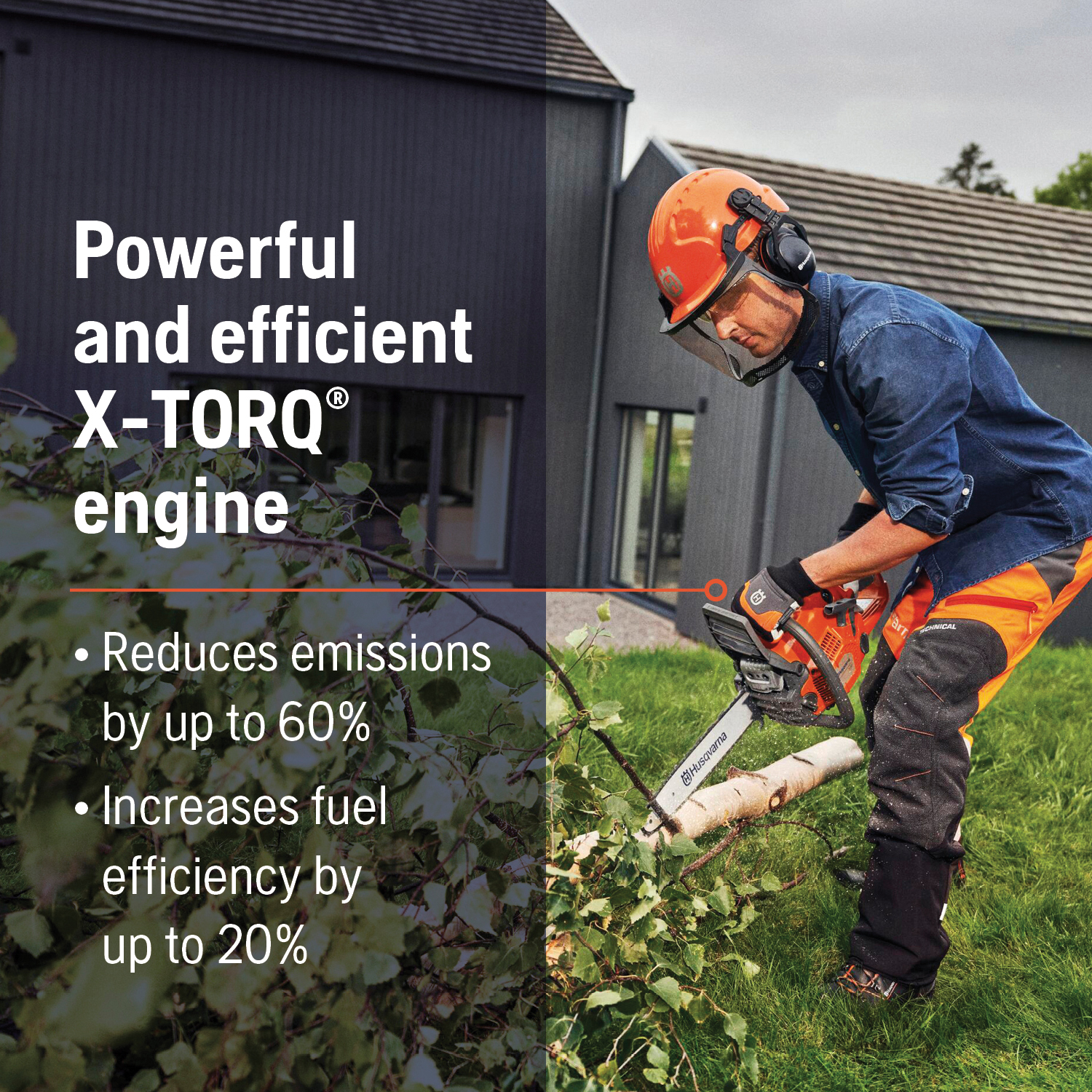 130 Gas Chainsaw, Husqvarna, 38 cc, 2-Cycle, 16 in L Bar/Chain - 4