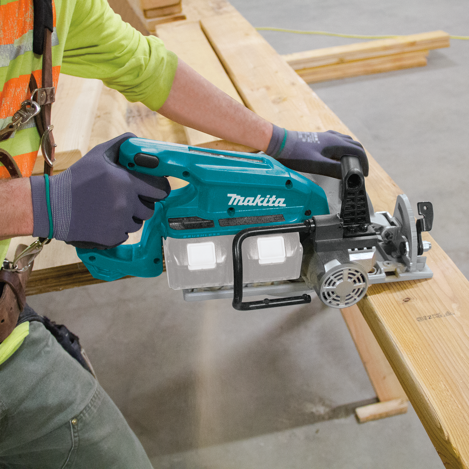Makita XSR01Z Circular Saw, Tool Only, 18 V, 5 Ah, 7-1/4 in Dia Blade, 1-3/4, 2-9/16 in Cutting Capacity