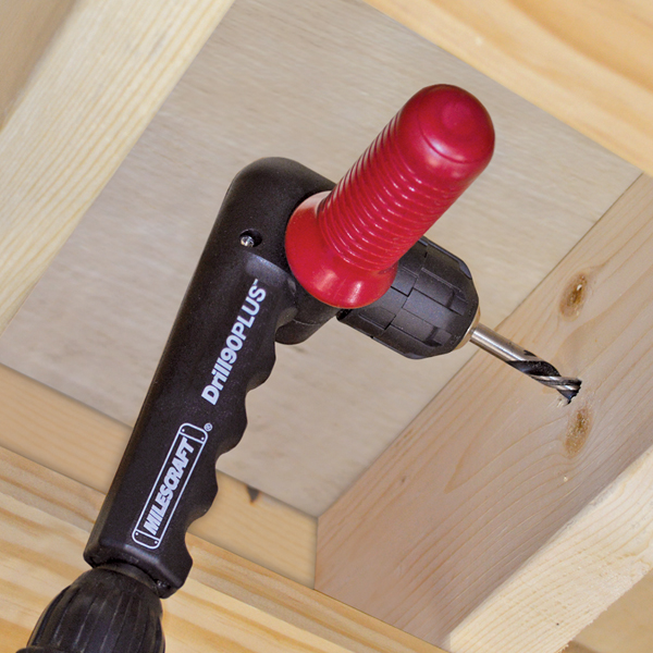 Right Angle Drill Attachment, Milescraft, 3/8 in Keyless Chuck, 1/4 in Hex Drive, 1PK - 2