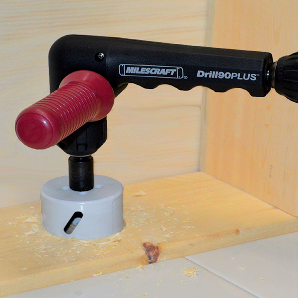 Right Angle Drill Attachment, Milescraft, 3/8 in Keyless Chuck, 1/4 in Hex Drive, 1PK - 4