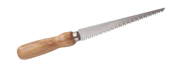 Drywall Jab Saw, Wal-Board Tool, 1-1/4 in W HCS Steel Blade, Wood Handle - 1