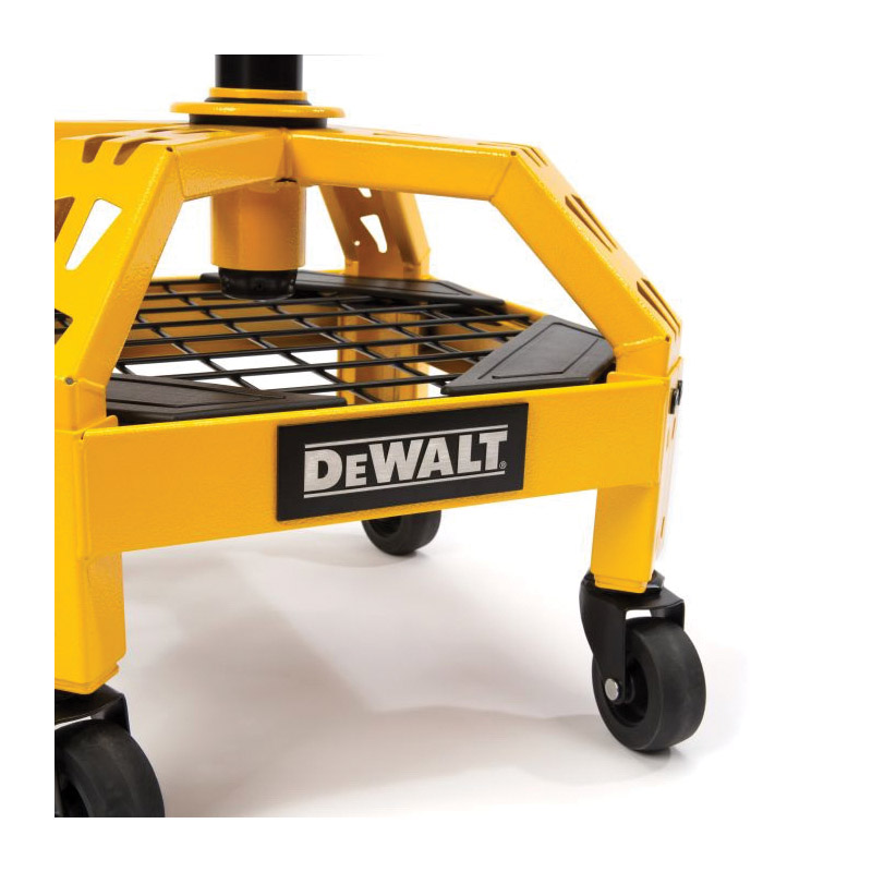 Shop Stool, Dewalt, 300 lb, 22-1/2 to 26-3/4 H Adjustable, 15-3/4 in L, Steel Frame, Vinyl Seat - 3