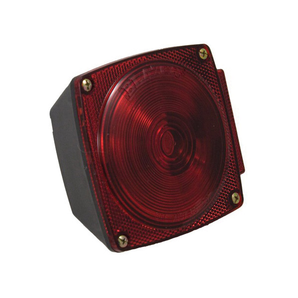 B93 Stop/Turn/Tail Light, Incandescent Lamp, Red Light, Black Housing, Acrylic Lens